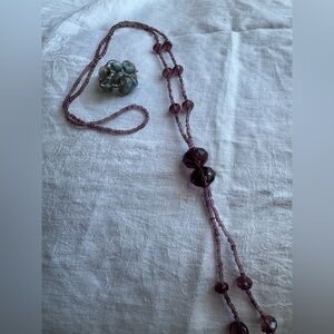 Elegant Purple Beaded Necklace